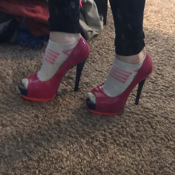 Multi-colored Qupid platform heel - Picture 6 of 6